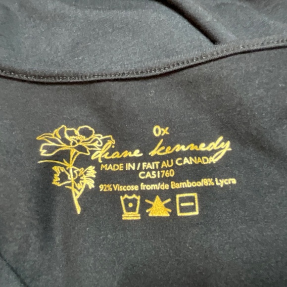 DIANE KENNEDY Navy Blue Jersey Knit Maxi Dress Wrap Tie Front MADE IN CANADA 0X - Picture 5 of 8